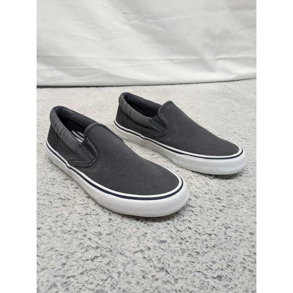 NEW Sperry Mens Striper II Slip On‎ Sneaker 5.5M Boat Shoe Navy (STS22405) NIB